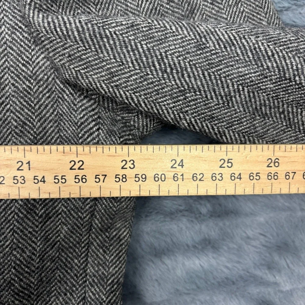 Jos A Bank 1905 Tailored Fit Herringbone Wool Blazer Sport Coat Grey Brown 48R